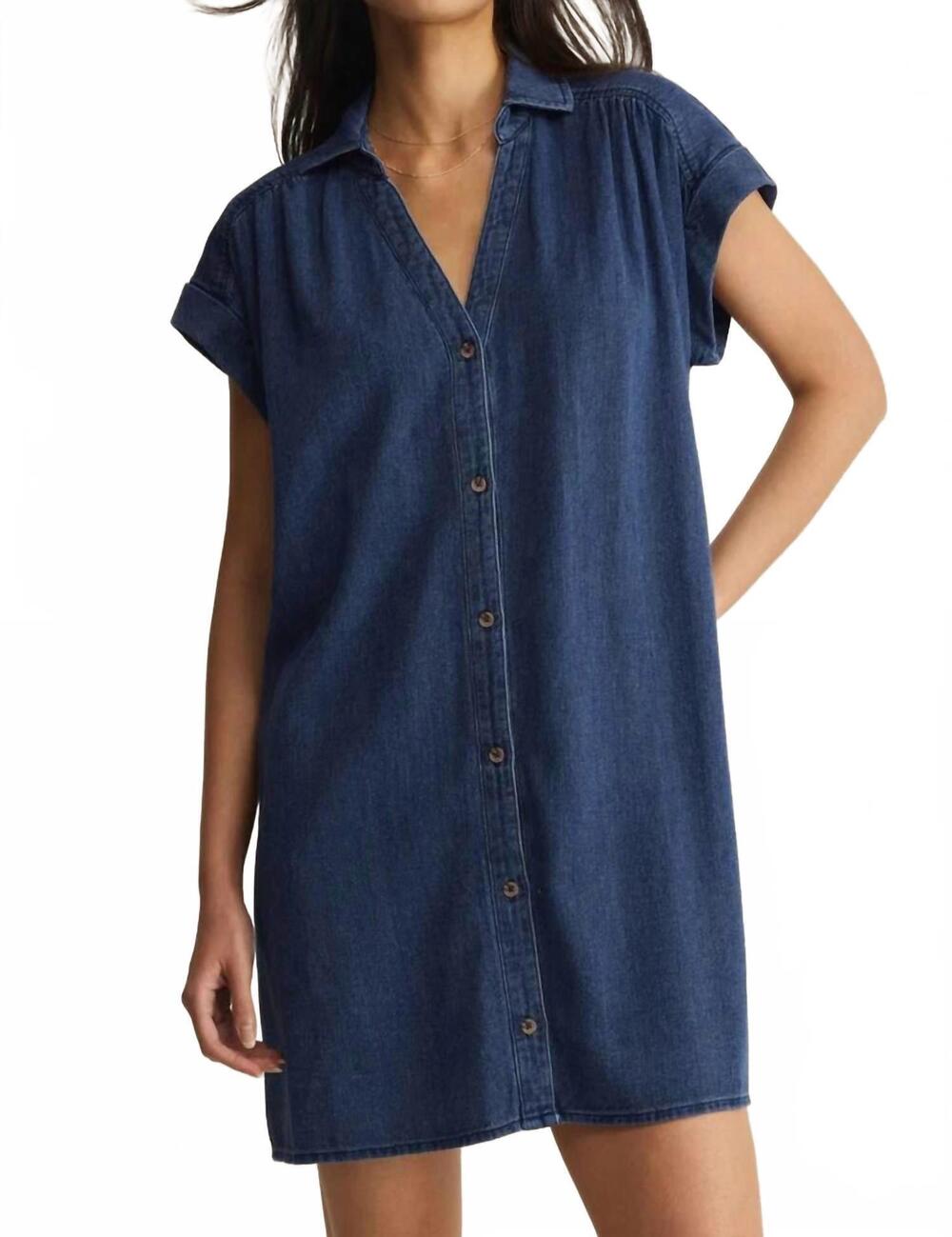NEW Z SUPPLY shellbound twill mini dress in twilight blue